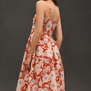 Maeve Sleeveless Square-Neck Drop-Waist Midi Dress